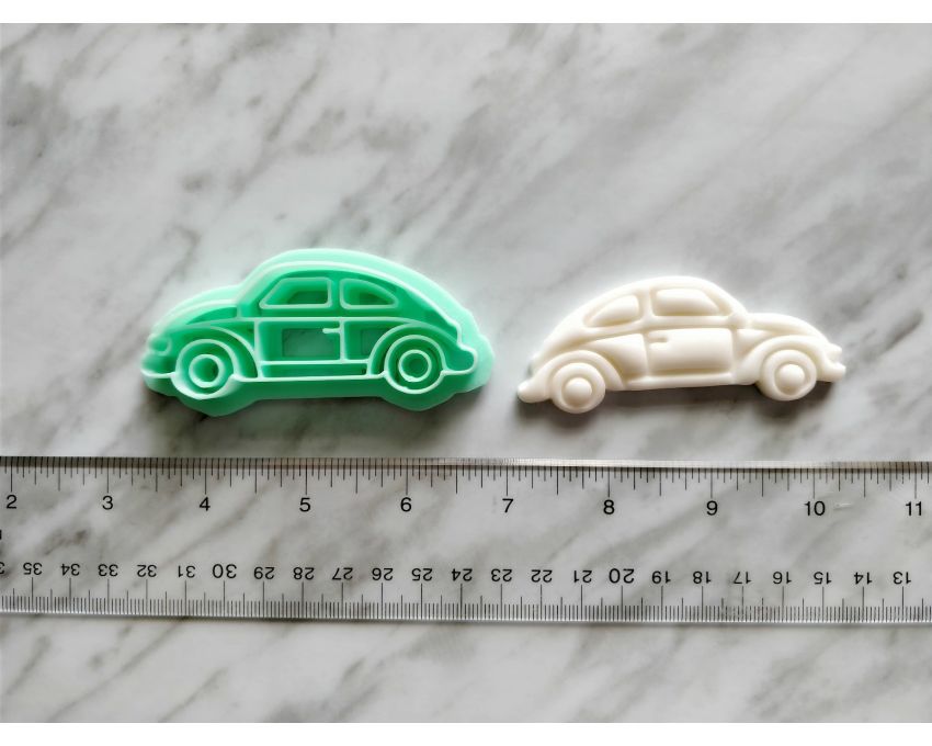 Beetle Sideview Detailed Cookie Cutter. Car Cookie Cutter. 