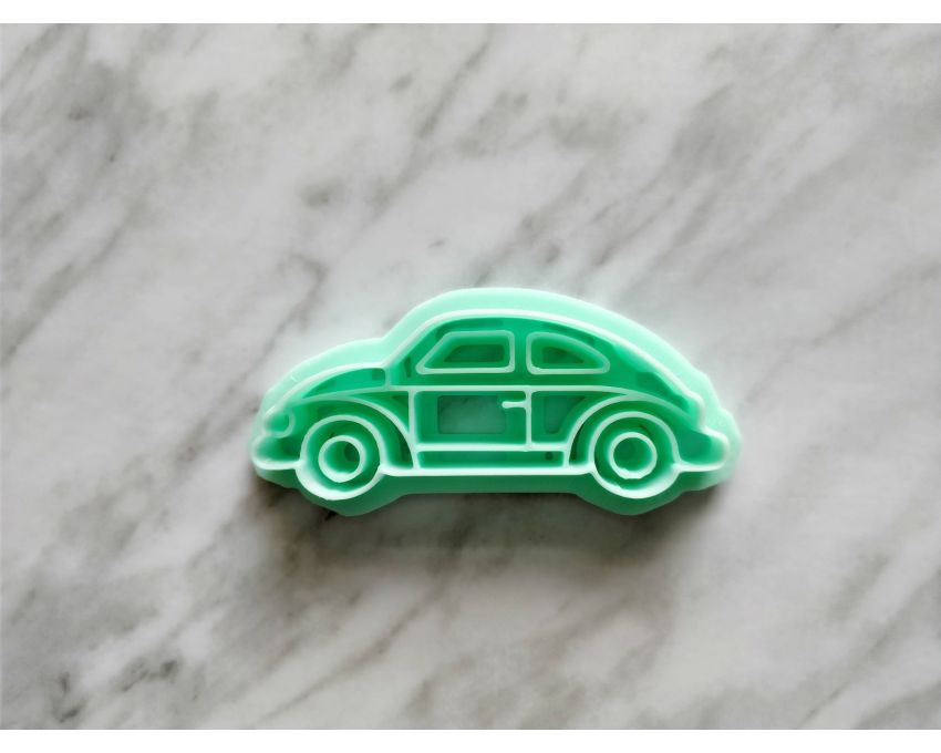 Beetle Sideview Detailed Cookie Cutter. Car Cookie Cutter. 
