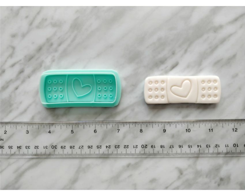 Bandage Cookie Cutter and Stamp Set. Cartoon Cookie Cutter