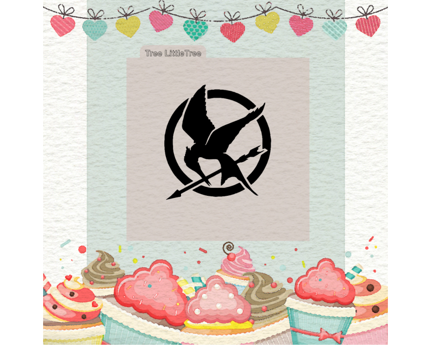 Hunger Games Logo Stencil. Mockingjay Stencil. Hunger Games Stencil. Cookie Stencil. Hunger Games Fans Gifts