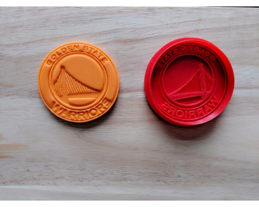 Golden State Warriors Cookie Cutter and Stamp Set. Sports Cookie Cutter