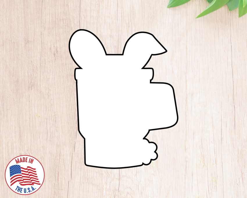 Kawaii Bunny Tumbler Cookie Cutter. Tumbler Cookie Cutter. Easter Cookie Cutter. 