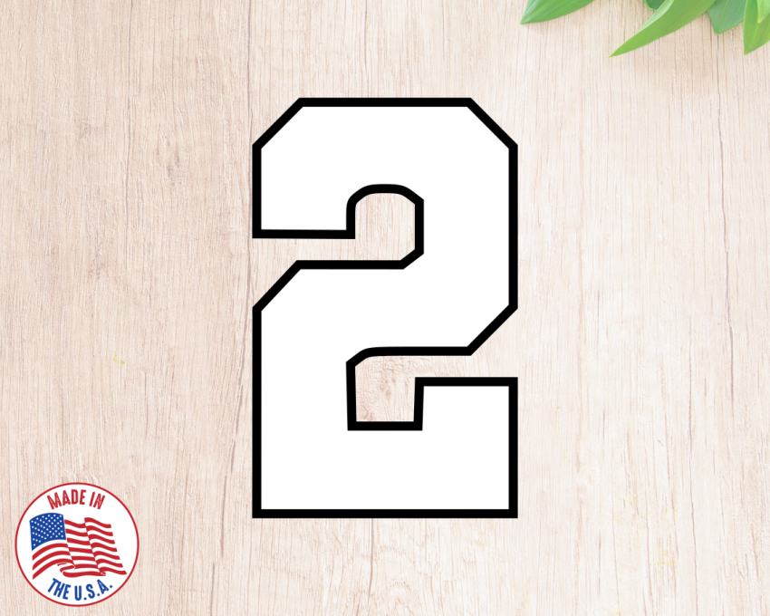 Sports Number Two Cookie Cutter. Number Cookie Cutter