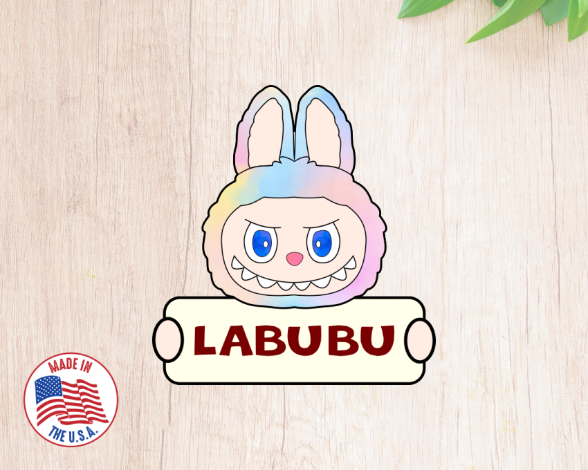 Labubu Name Plaque Cookie Cutter. Custom  POP Mart Cookie Cutter.