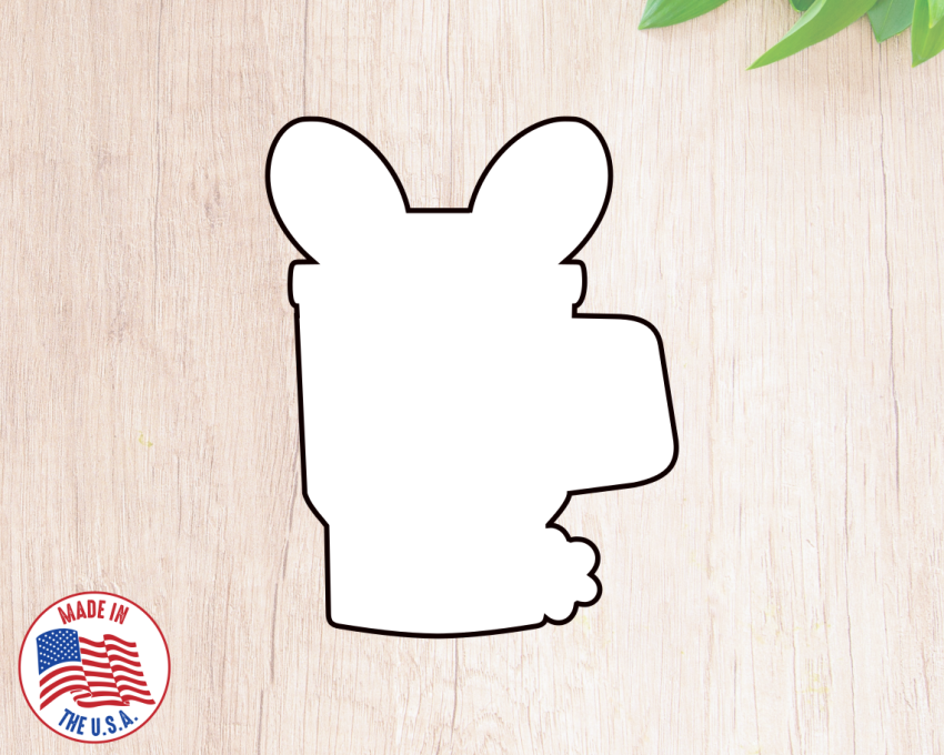 Bunny Tumbler Cookie Cutter. Tumbler Cookie Cutter. Easter Cookie Cutter. 