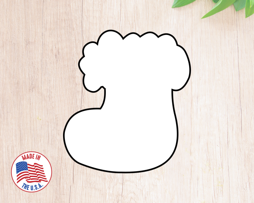 Christmas Stocking Name Plaque Cookie Cutter. Christmas Cookie Cutter