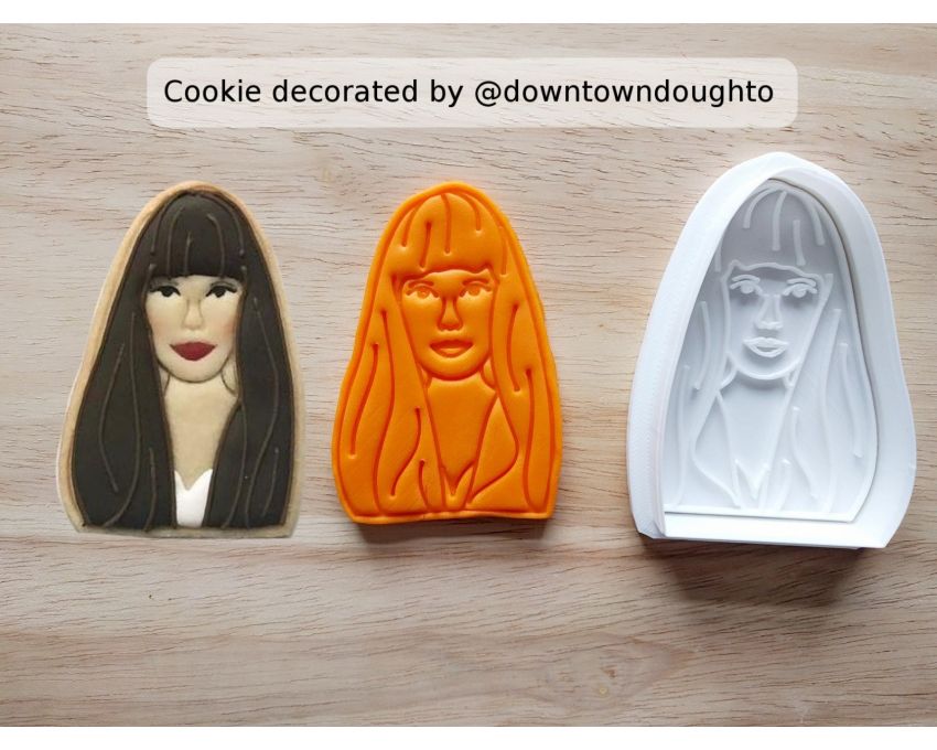 Personalized Portrait Cookie Cutter and Stamp Set