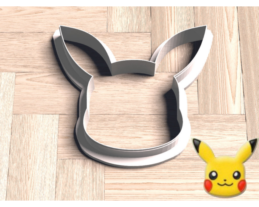 Pikachu Head Cookie Cutter. Pokemon Cookie Cutter