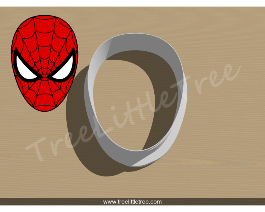 Spiderman Head Cookie Cutter. Super Hero Cookie Cutter
