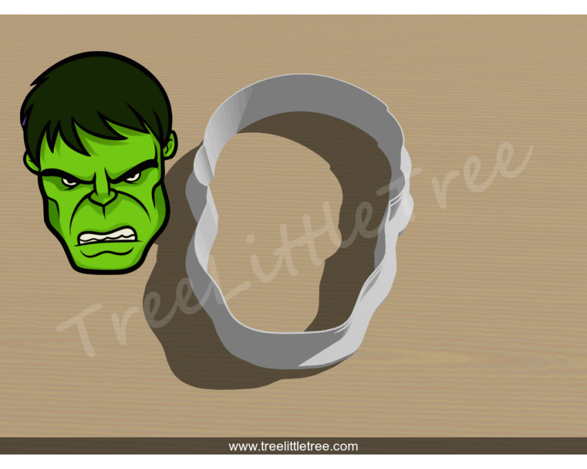 Hulk Head Cookie Cutter. Super Hero Cookie Cutter