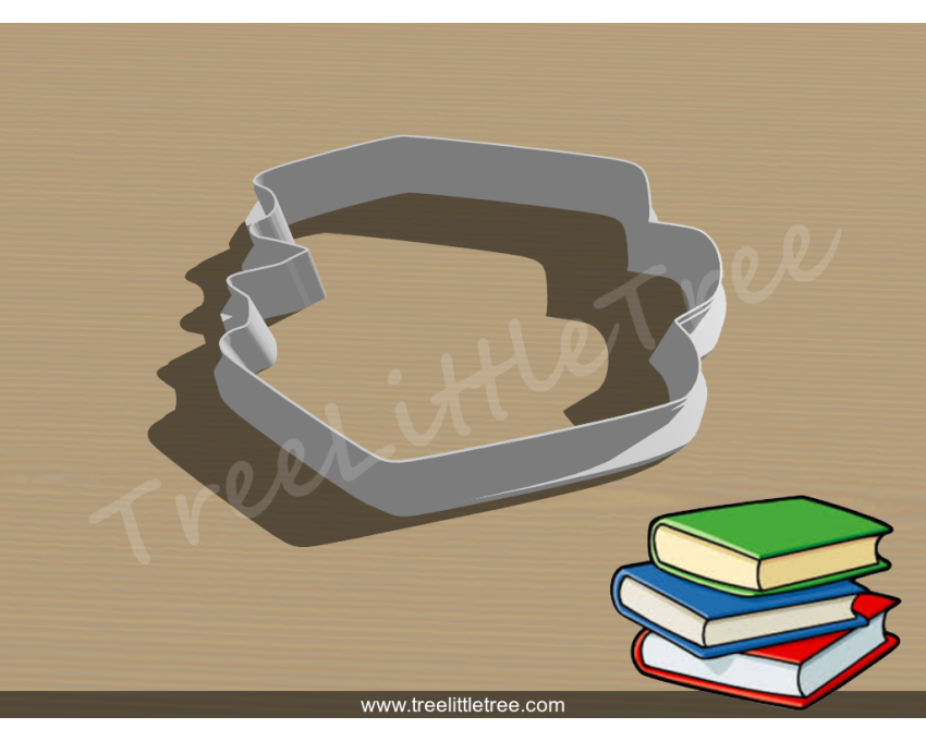 Book Stack Cookie Cutter. Book cookie cutter