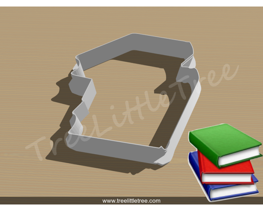 Book Stack Emoji Cookie Cutter. Book cookie cutter