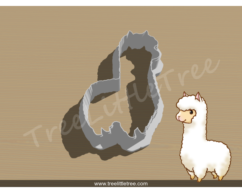 Cute Llama Cookie Cutter. Animal Cookie Cutter