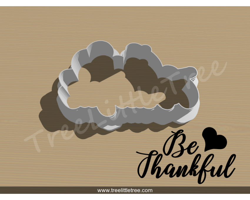 Be Thankful Cookie Cutter. Fall Season Cookie Cutter. Thanksgiving Cookie Cutter