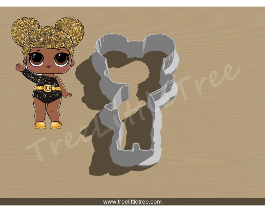 Queen Bee Full Body Cookie Cutter. LOL Dolls Cookie Cutter