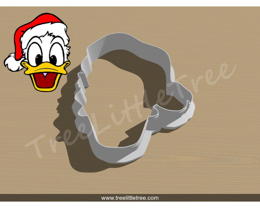 Christmas Donald Duck Head Cookie Cutter. Christmas Cookie Cutter.  Cartoon Cookie Cutter