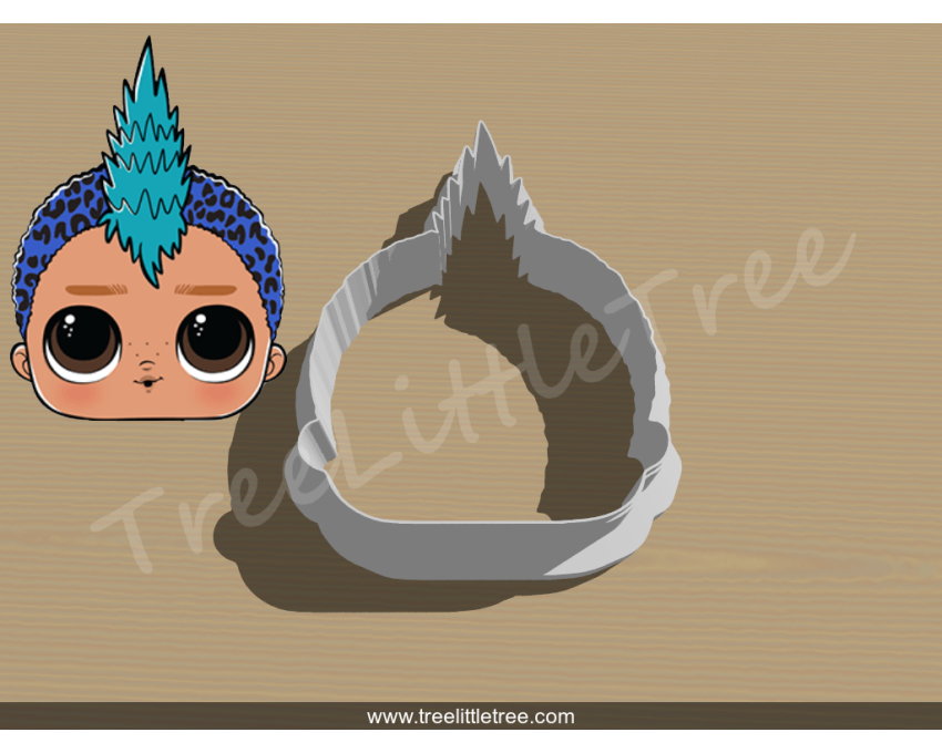 Punk Boi Cookie Cutter. LOL Dolls Cookie Cutter