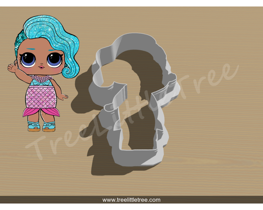 Splash Queen Full Body Cookie Cutter. LOL Dolls Cookie Cutter