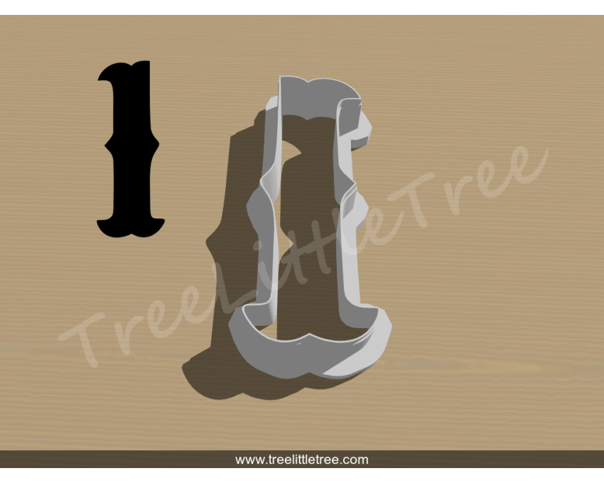 Carnival Number One Cookie Cutter. Number Cookie Cutter