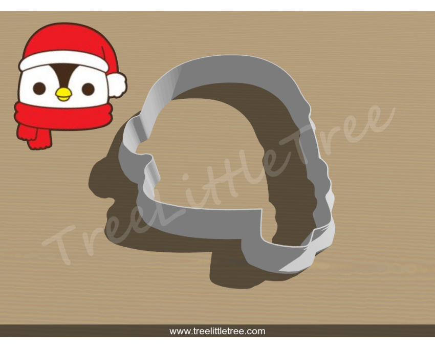 Penguin Head Cookie Cutter. Christmas Cookie Cutter
