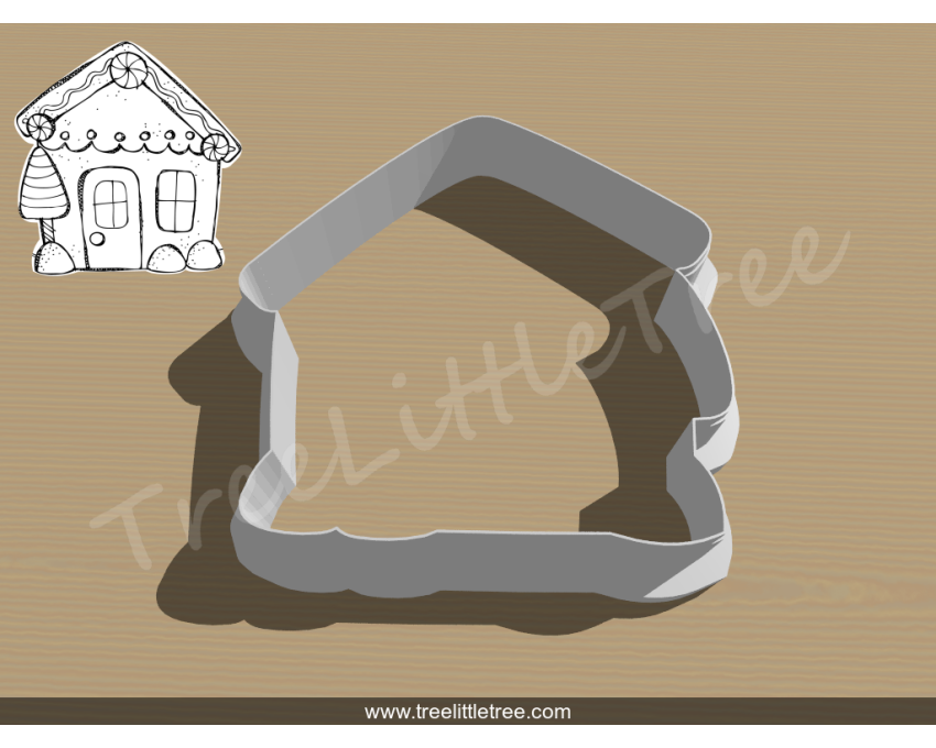 Gingerbread House Style 2 Cookie Cutter. Christmas Cookie Cutter