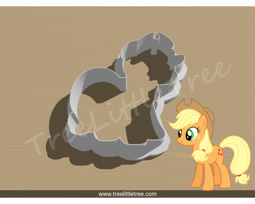 Applejack Cookie Cutter. My Little Pony Cookie Cutter.  Cartoon Cookie Cutter