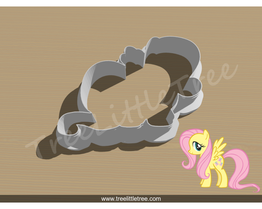 Fluttershy Cookie Cutter. My Little Pony Cookie Cutter.  Cartoon Cookie Cutter