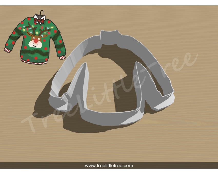 Christmas Ugly Sweater Cookie Cutter. Christmas Cookie Cutter.