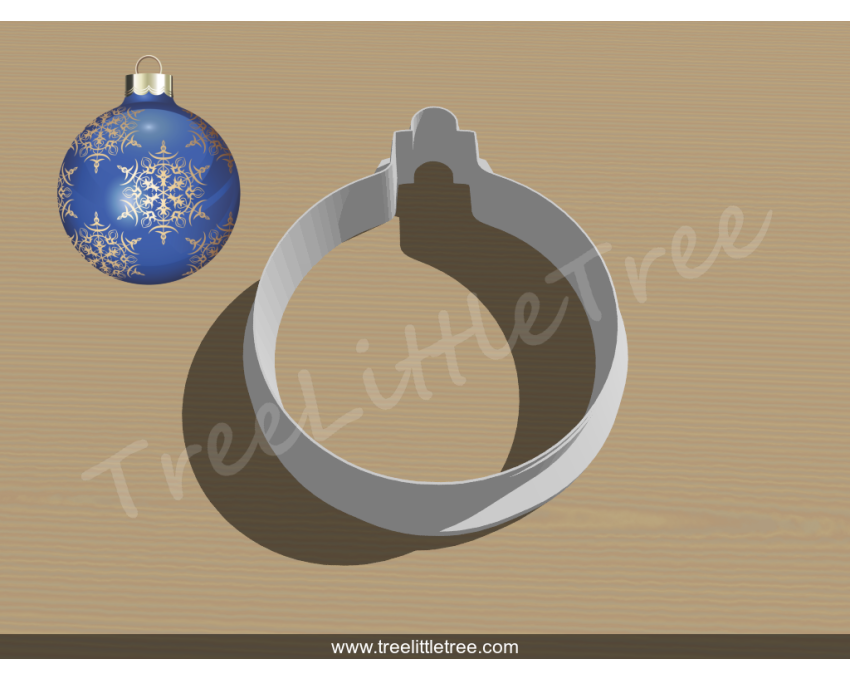 Christmas Ornament Style 1 Cookie Cutter. Christmas Cookie Cutter. 