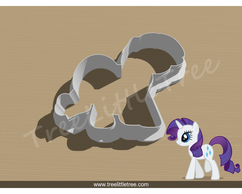 Rarity Cookie Cutter. My Little Pony Cookie Cutter.  Cartoon Cookie Cutter