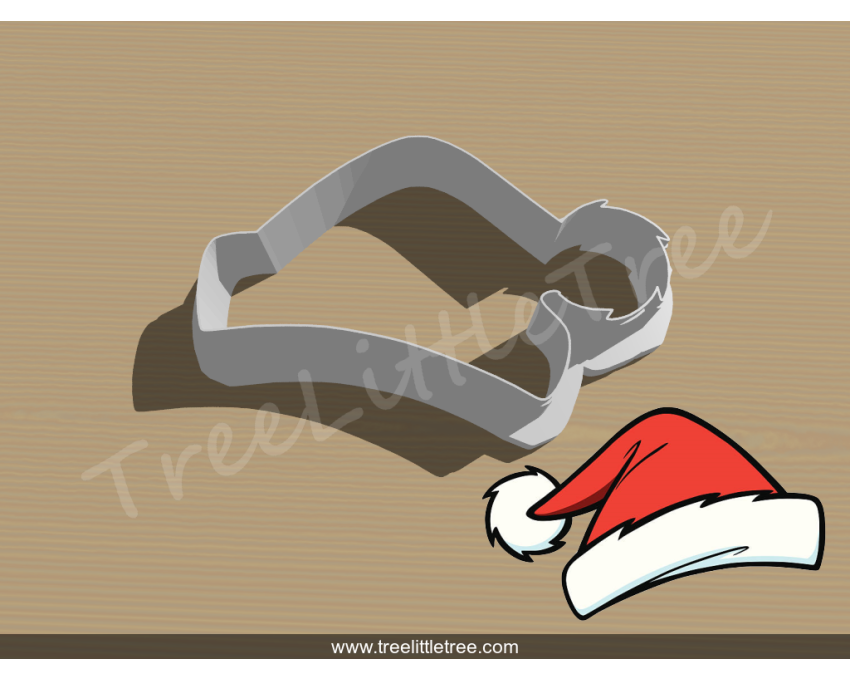 Christmas Santa Hat Cookie Cutter. Christmas Cookie Cutter. 
