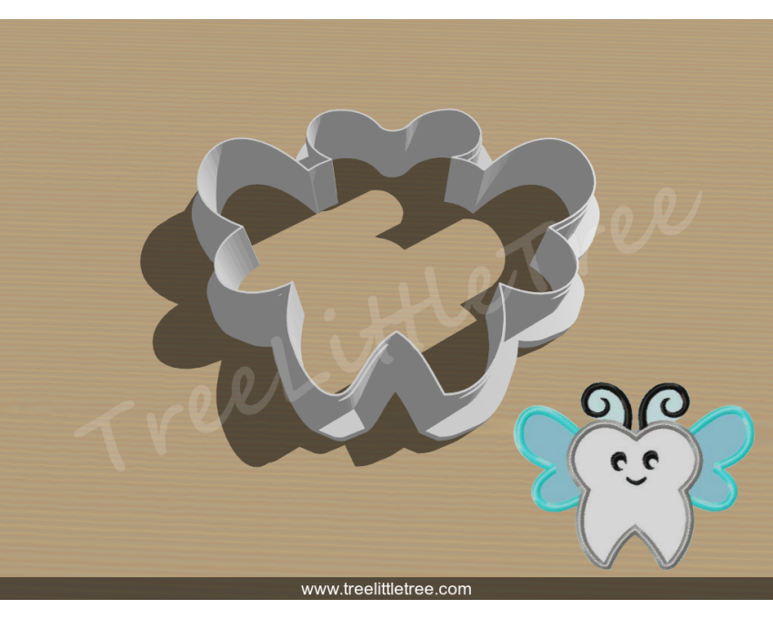 Tooth Fairy Style 1 Cookie Cutter. Tooth Fairy Day Cookie Cutter