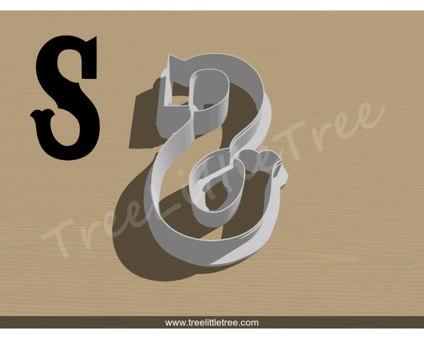 Carnival Letter S Cookie Cutter. Alphabet Cookie Cutter