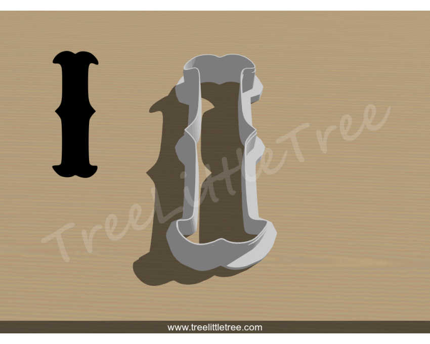 Carnival Letter I Cookie Cutter. Alphabet Cookie Cutter