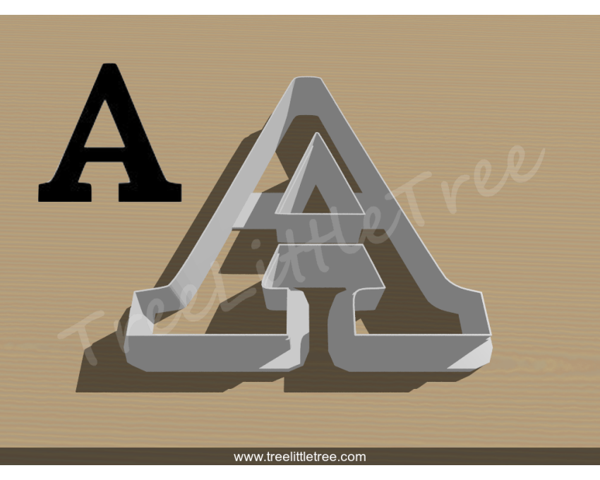 Greek Letter Alpha Cookie Cutter. Alphabet Cookie Cutter