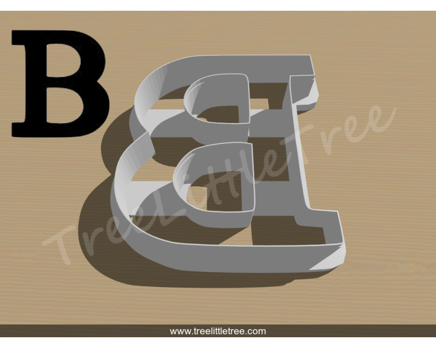 Greek Letter Beta Cookie Cutter. Alphabet Cookie Cutter