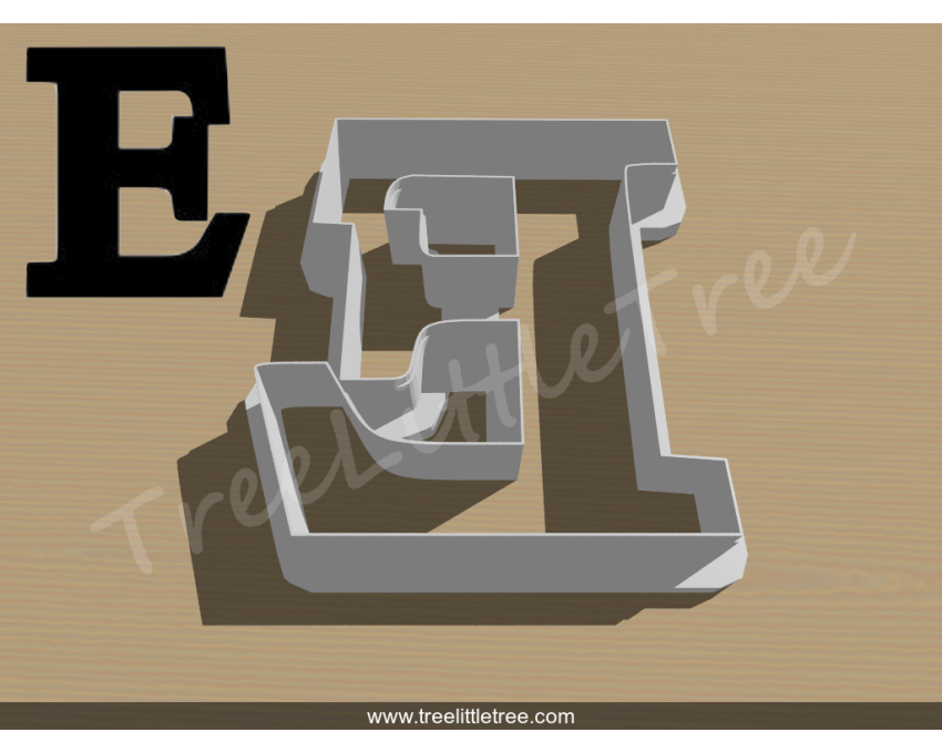 Greek Letter Epsilon Cookie Cutter. Alphabet Cookie Cutter