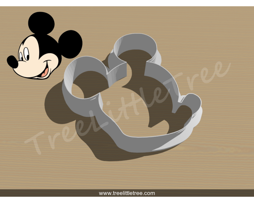 Mickey Side Face Cookie Cutter. Cartoon Cookie Cutter