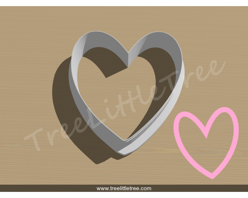 Cute Heart Style 1 Cookie Cutter. Valentine's day Cookie Cutter