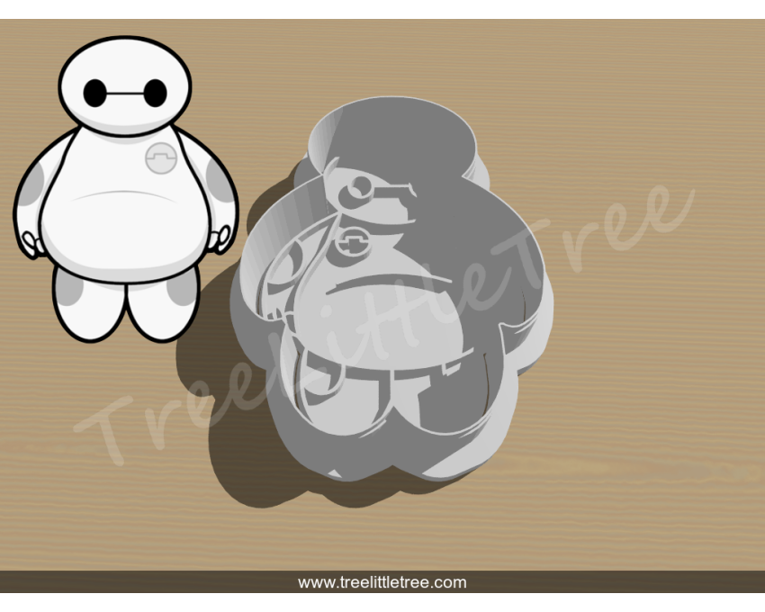 Bymax Cookie Cutter and Stamp Set. Big Hero 6 Cookie Cutter. cartoon Cookie Cutter