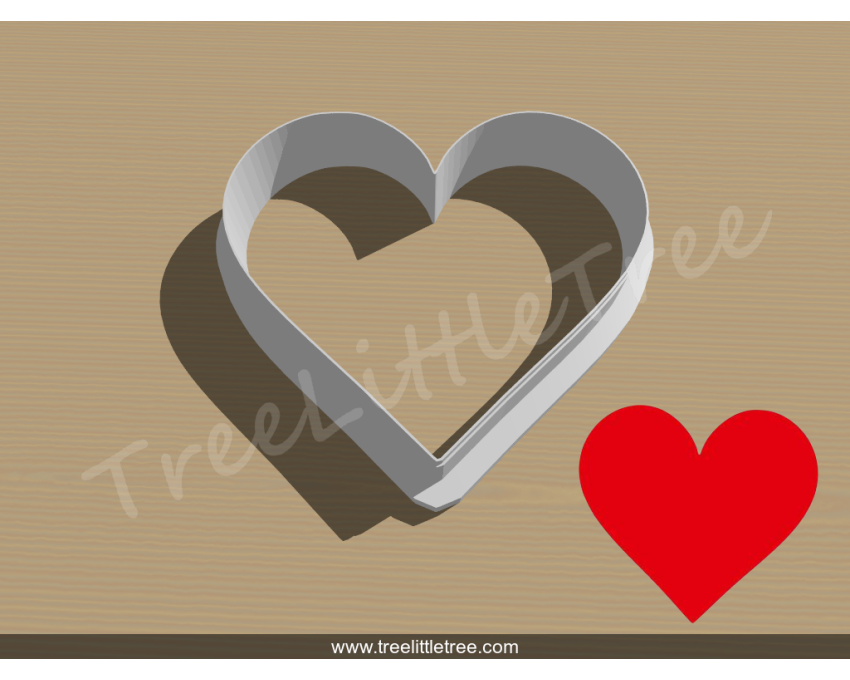 Classic Heart Cookie Cutter. Valentine's day Cookie Cutter