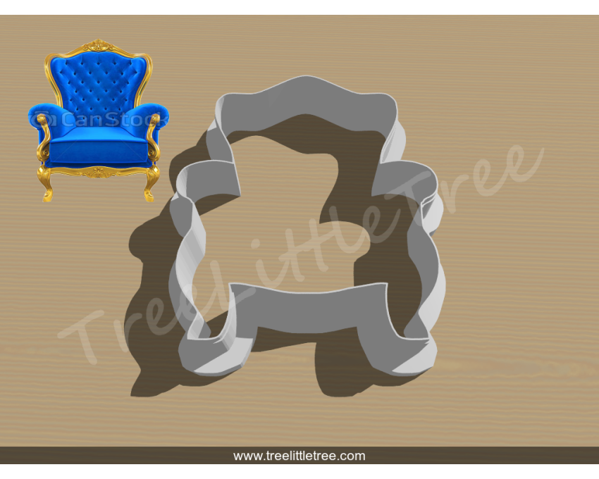 Throne Chair Cookie Cutter. Furniture Cookie Cutter