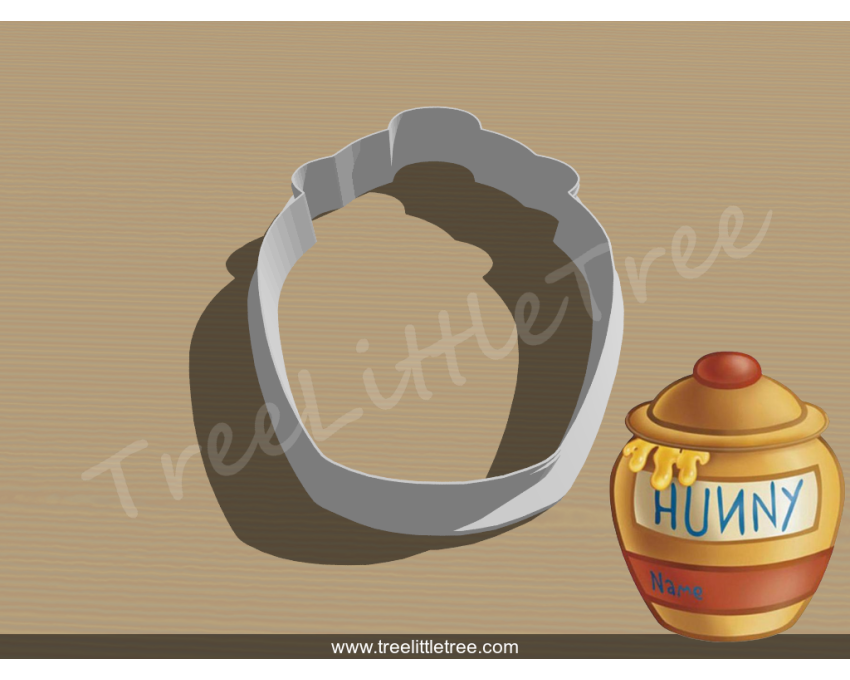 Hunny Pot Cookie Cutter. Winnie the Pooh Cookie Cutter. Cartoon Cookie Cutter