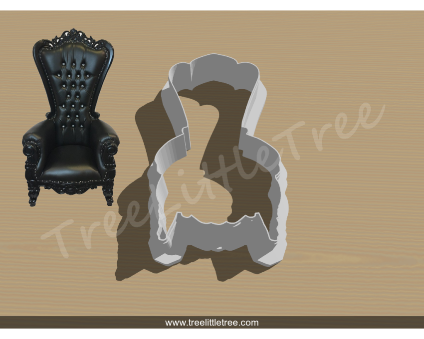 High Back Throne Chair Cookie Cutter. Furniture Cookie Cutter