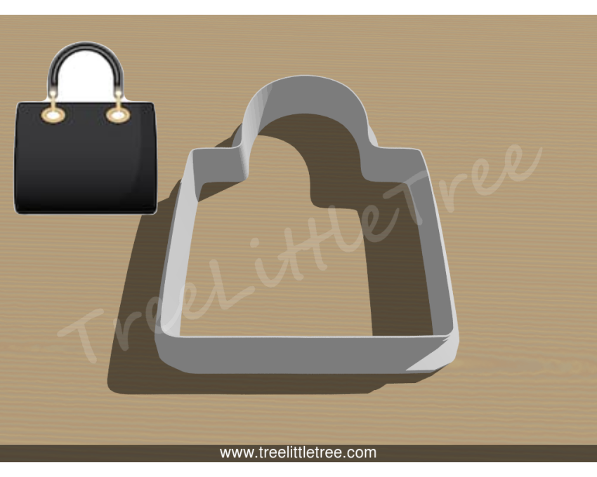 Lady Purse Style 1 Cookie Cutter. Unique Cookie Cutter