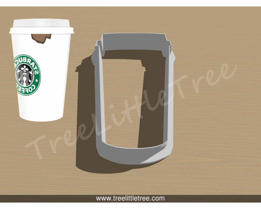  Starbucks Coffee Style 1 Cookie Cutter. Coffee Cup Cookie Cutter. Food Cookie Cutter. 