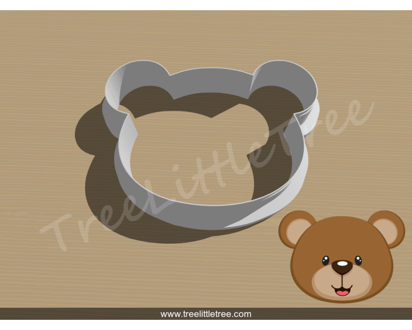 Bear Head Cookie Cutter. Cartoon Cookie Cutter