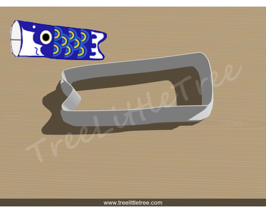 Koi Flag Cookie Cutter. Japan Theme Cookie Cutter