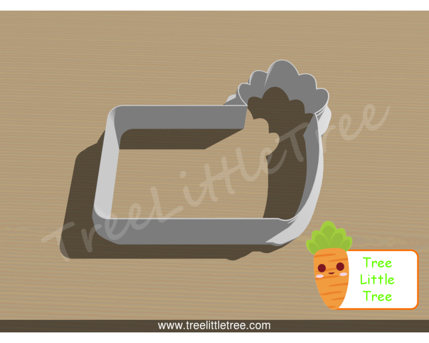 Carrot Plaque Cookie Cutter. Easter Cookie Cutter. Vegetable Cookie Cutter