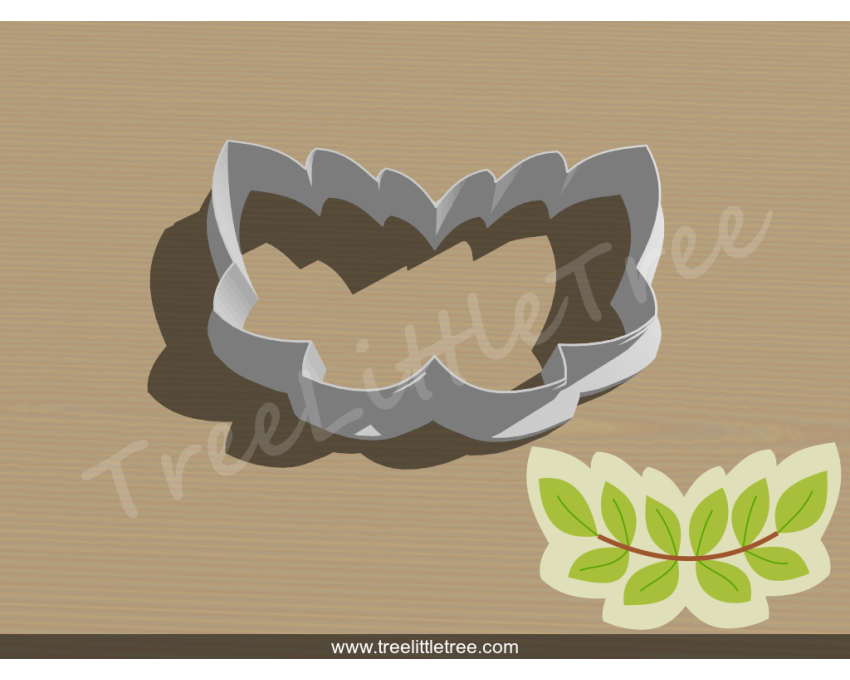 Leaf Branch Cookie Cutter. Unique Cookie Cutter